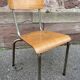 4 vintage school chairs