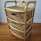 Vintage commode in rattan and wicker