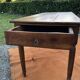 Antique cherry wood farm table with turned base with 2 drawers and 1 pull