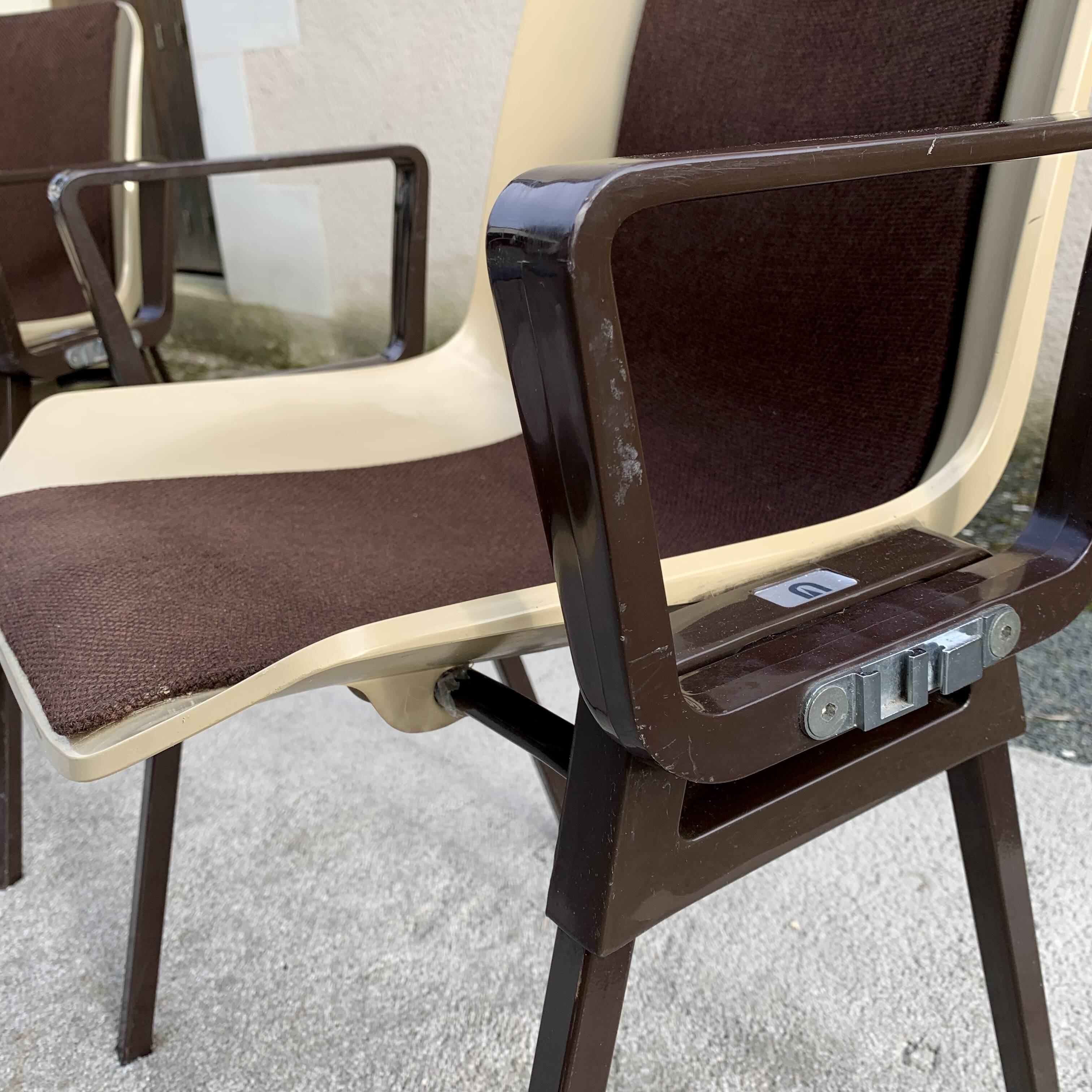 Set of 6 Albert Jacob / Grofillex bridge armchairs 1970