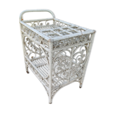 Desserte en rotin vintage