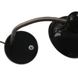 Lampe de table en acier noir du milieu du siècle