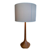 Grande Lampe de table vintage en teck, éditée par Kirk, Danemark, années 60