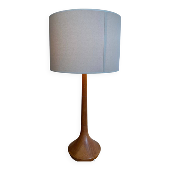Large vintage teak table lamp, edited by Kirk, Denmark, 1960s