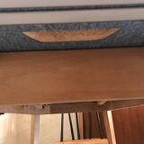 Vintage table 1960's wood and formica with extensions and wooden legs