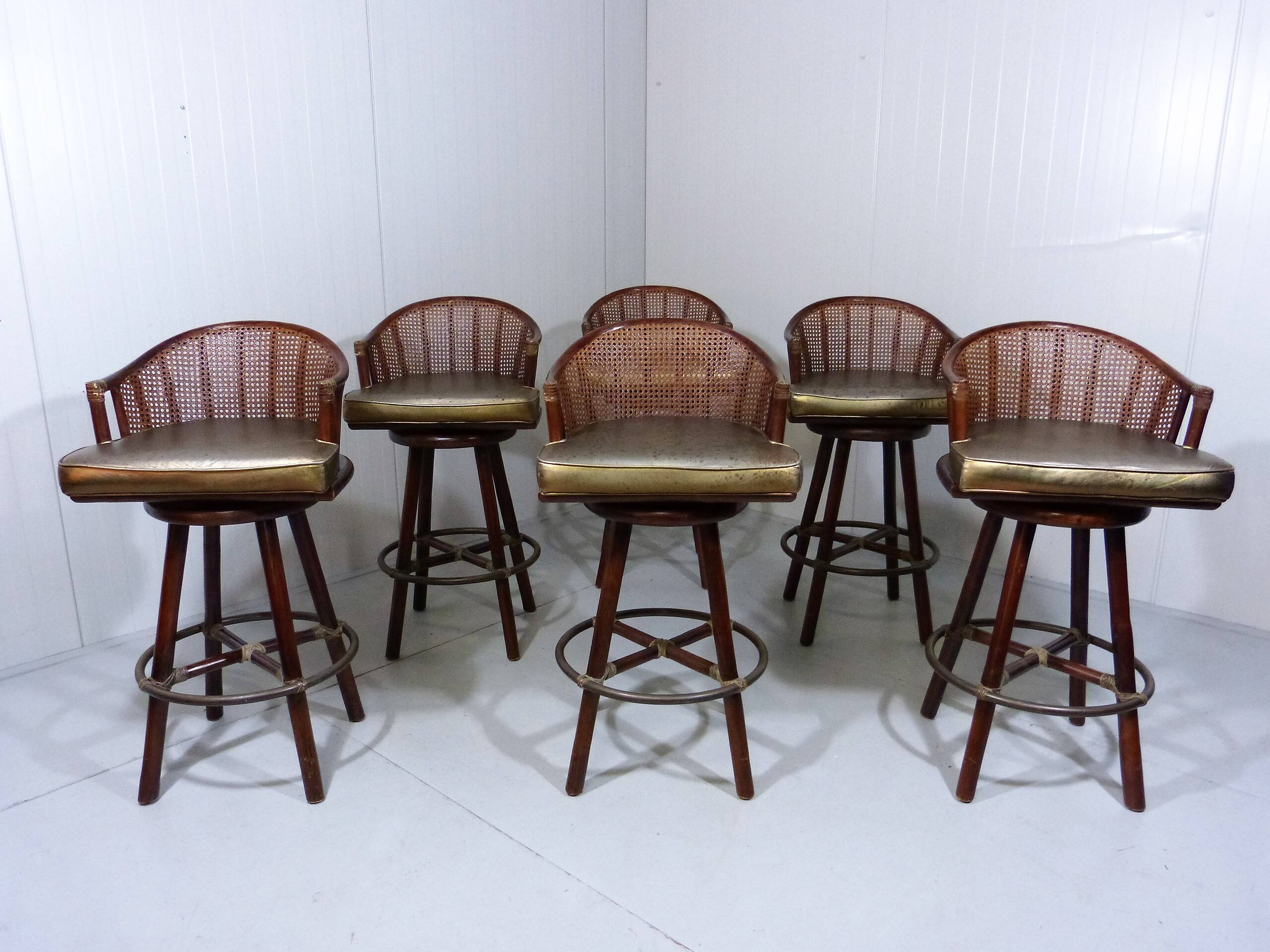 Elinor McGuire bar stools Hans Kaufeld 1960s