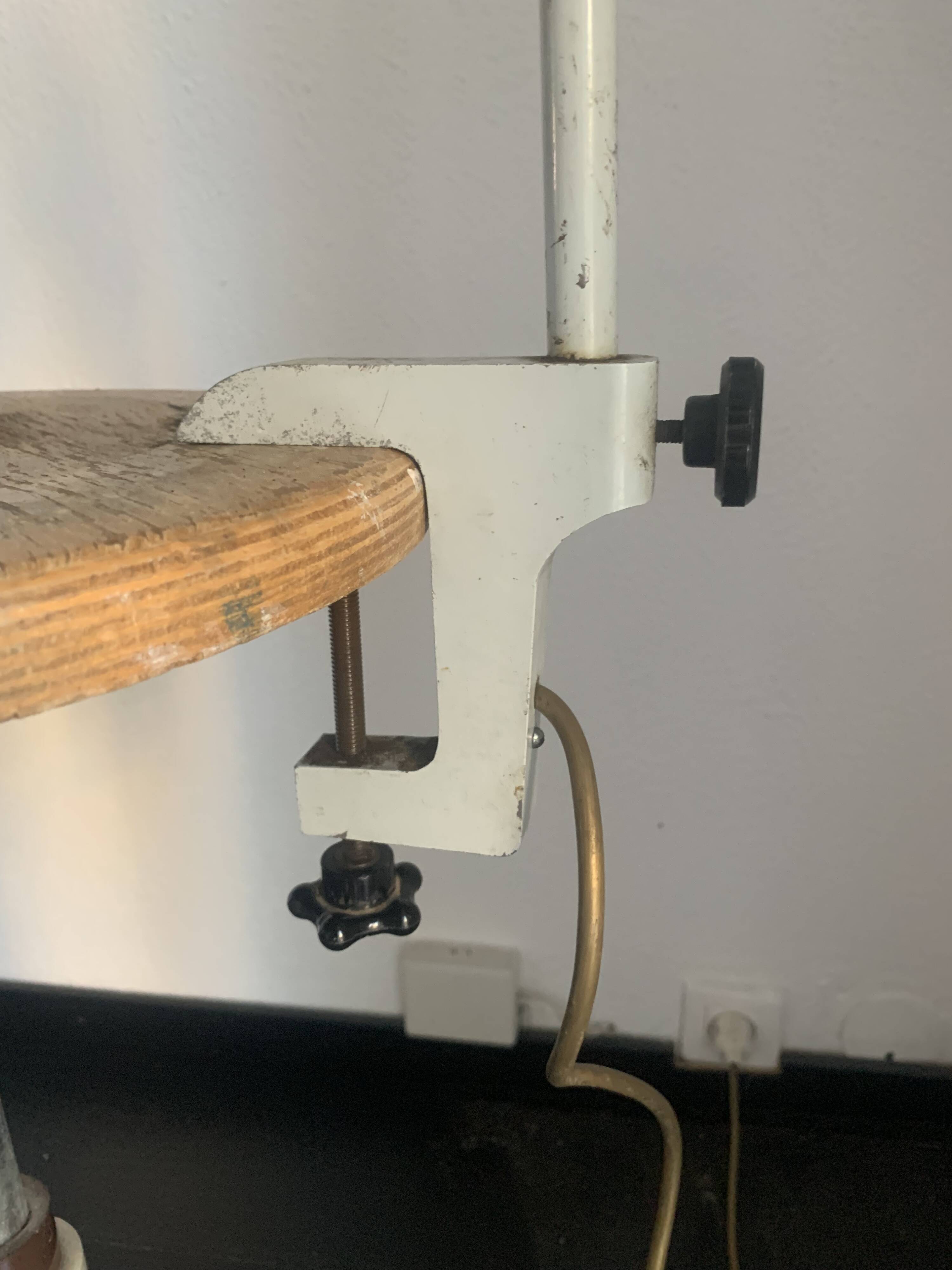 Vintage 1950s industrial reading lamp Jumo GS2 mouse - 70 cm