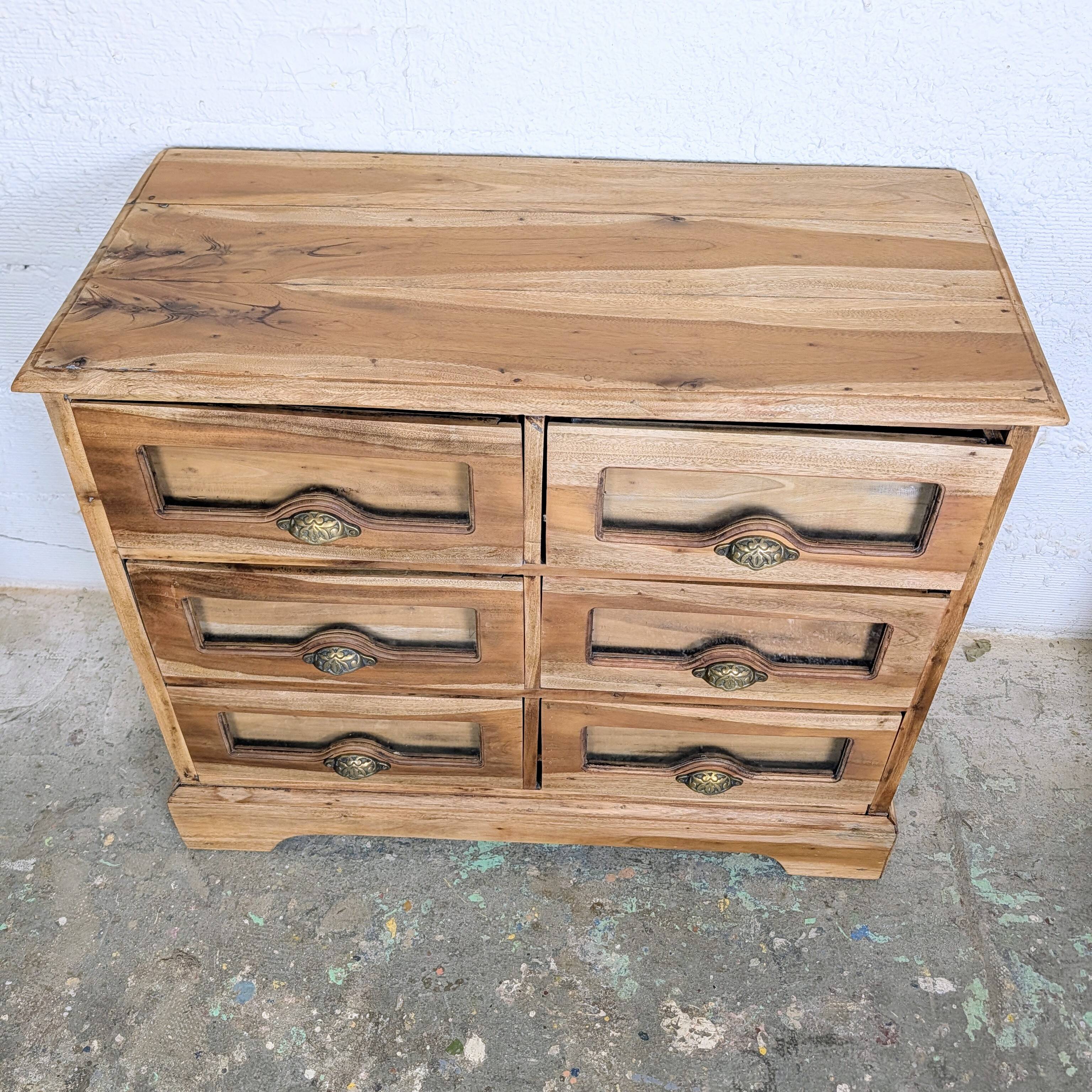 Grainetier ancien 6 tiroirs en bois massif