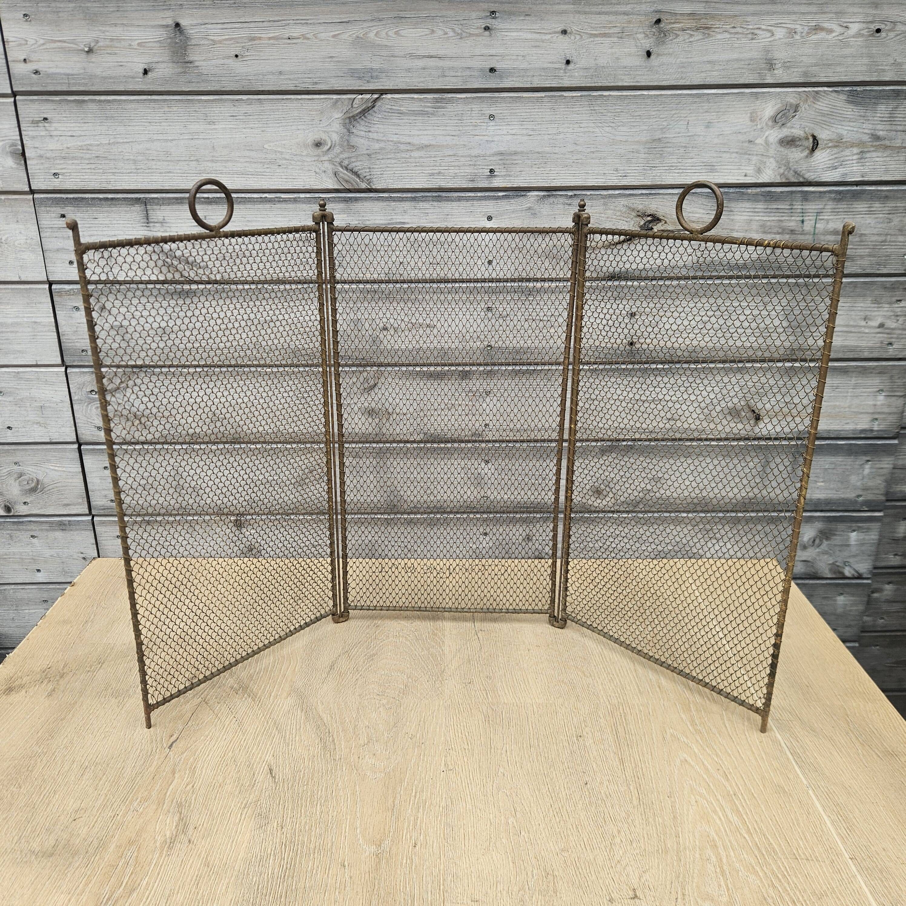 19th-century fireplace screen