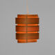 Pine veneer pendant light T499/1 "Rolf" by Hans-Agne Jakobsson for Ellysett AB. Sweden 1960s
