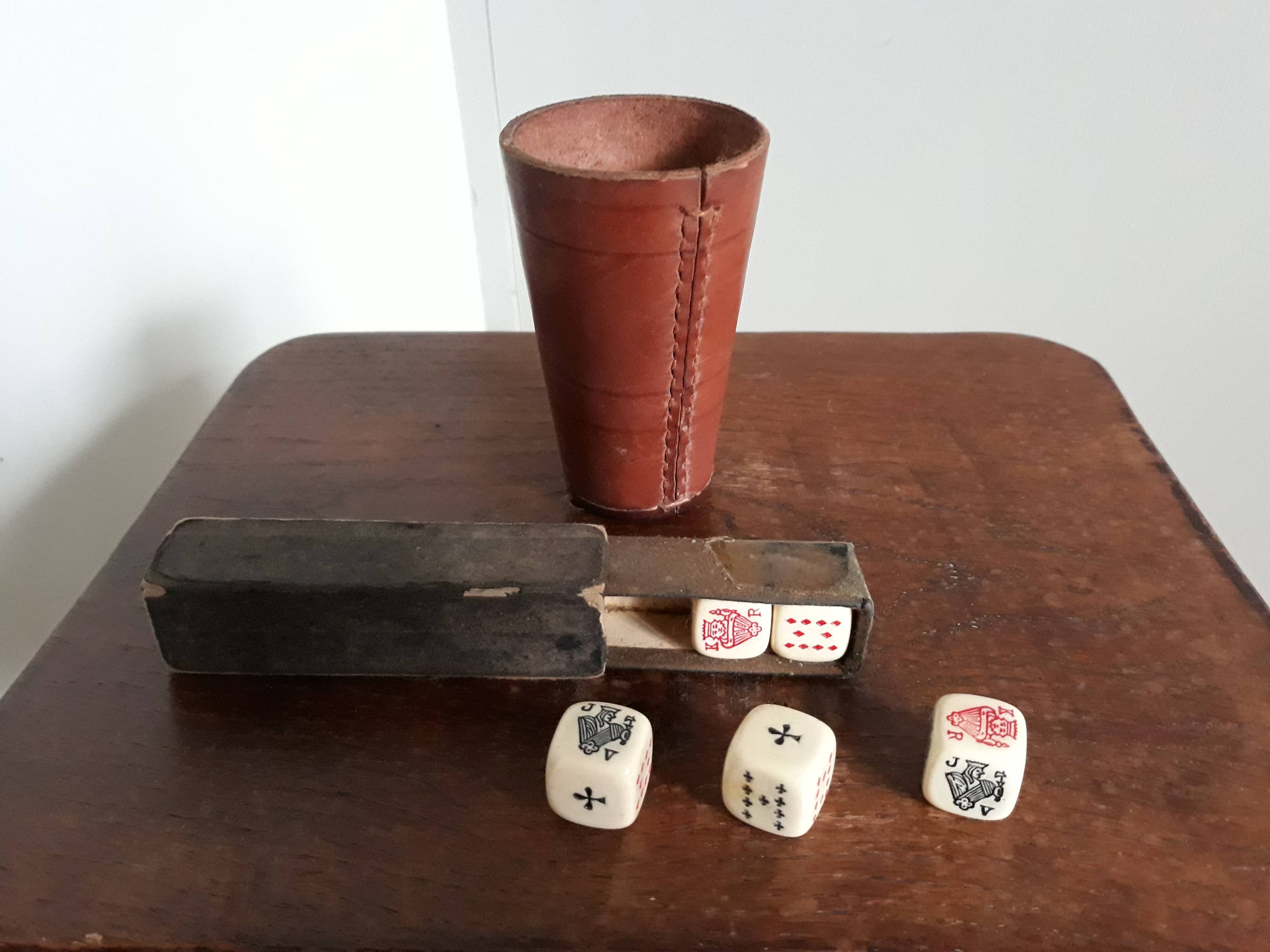 Ace poker game set also called poker dice