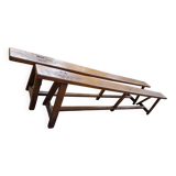 Pair of oak benches