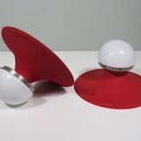 Elegant 1950s Wall or Ceiling Lights – Fluid Lines and Subtle Texture