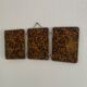 Vintage mirror triptych barber ink stain, 1950, 24 x 56 cm