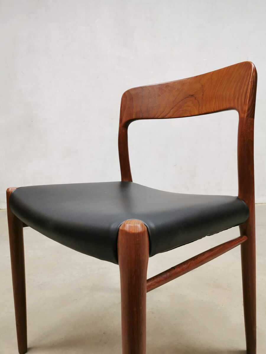 Midcentury design dining chairs Niels Moller Møbelfabrik