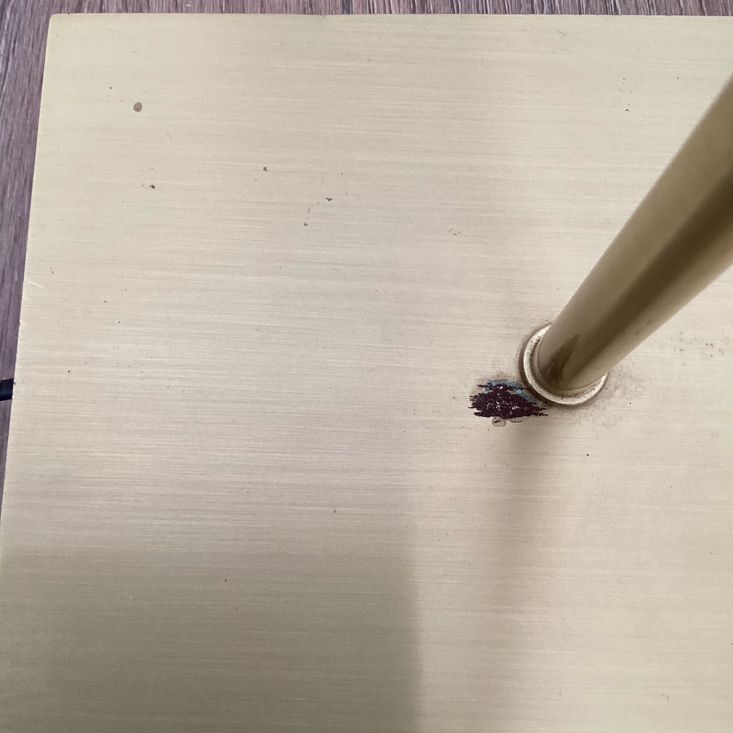 Golden lucid floor lamp