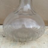 Glass wine decanter with cork