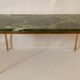 Table basse en marbre vert et laiton doré