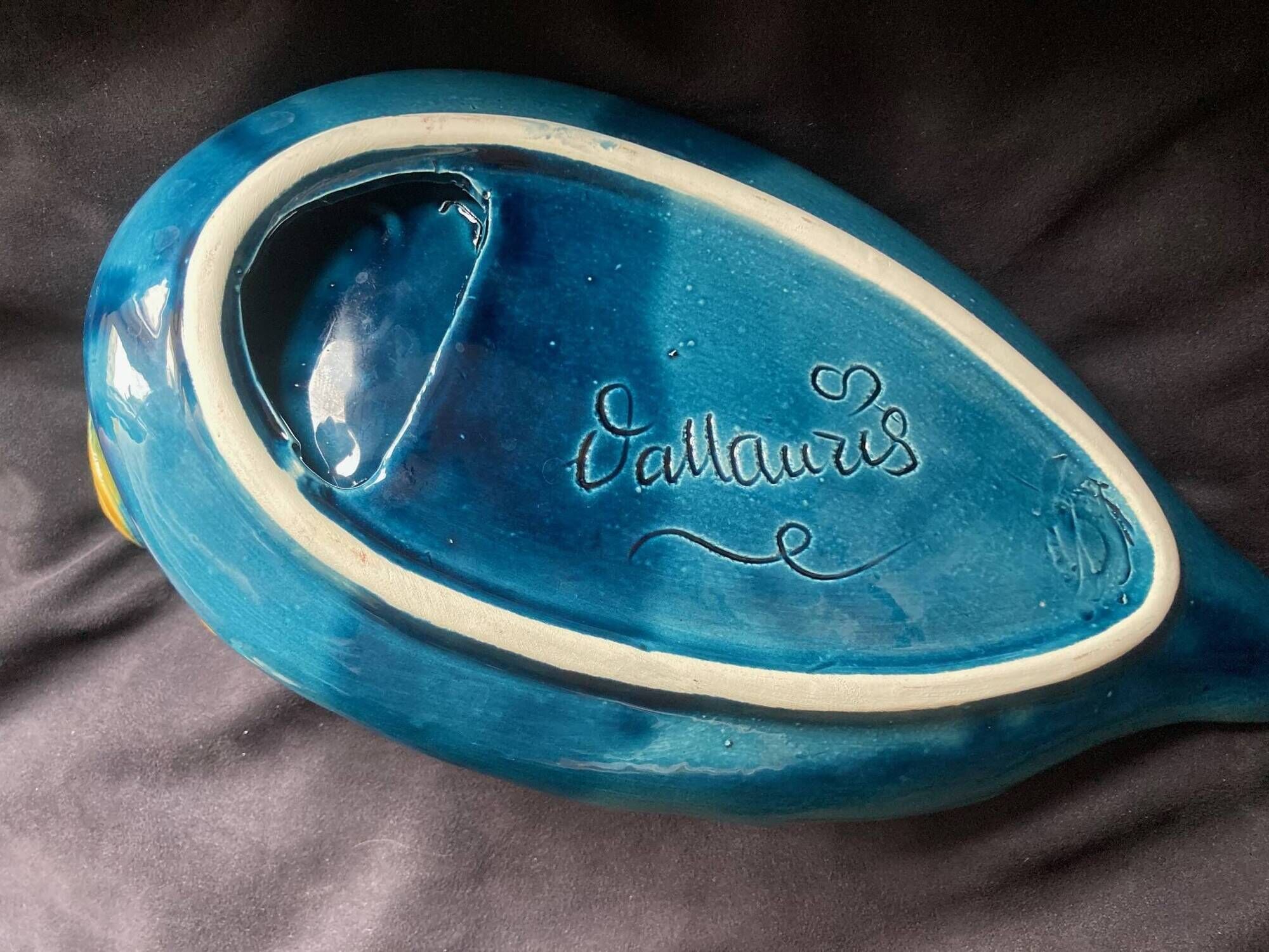 Cheese or duck charcuterie platter signed vallauris