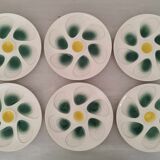 Plates Oysters Shellfish Seafood Earthenware Salins Vintage