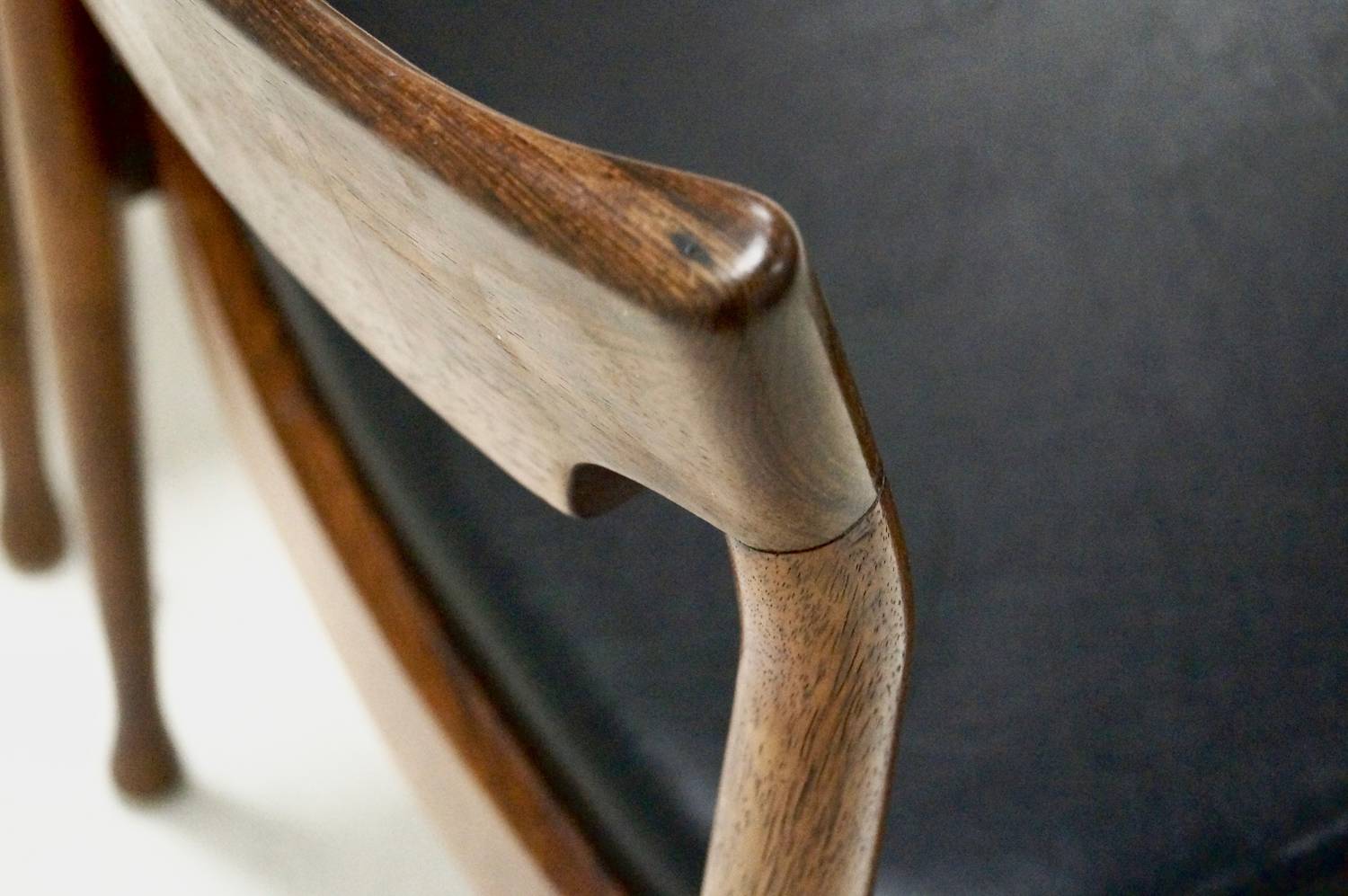 Chair in rosewood and skai 1960