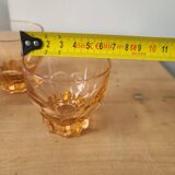 Set of 6 vintage 50s rosaline glasses