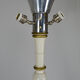Lampadaire Art Déco en bois peint blanc et doré, 1925