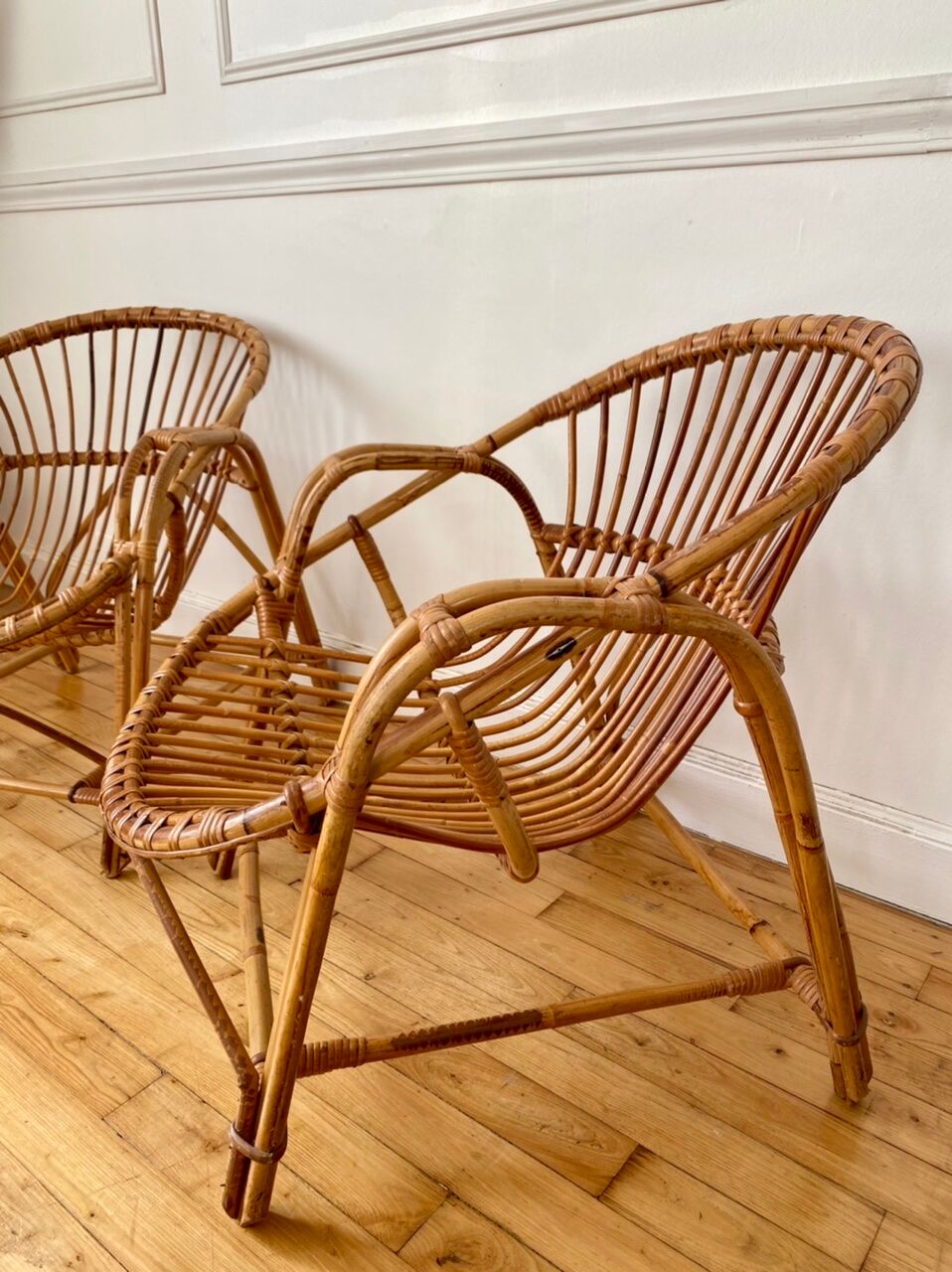 Rattan basket chairs
