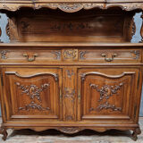 Louis XV double body sideboard in solid walnut circa 1880