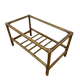 Vintage rattan coffee table (without glass) from the 1970s.
