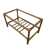 Vintage rattan coffee table (without glass) from the 1970s.