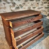 Antique French pine chest of drawers, early 1900s