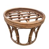 Vintage rattan pouf
