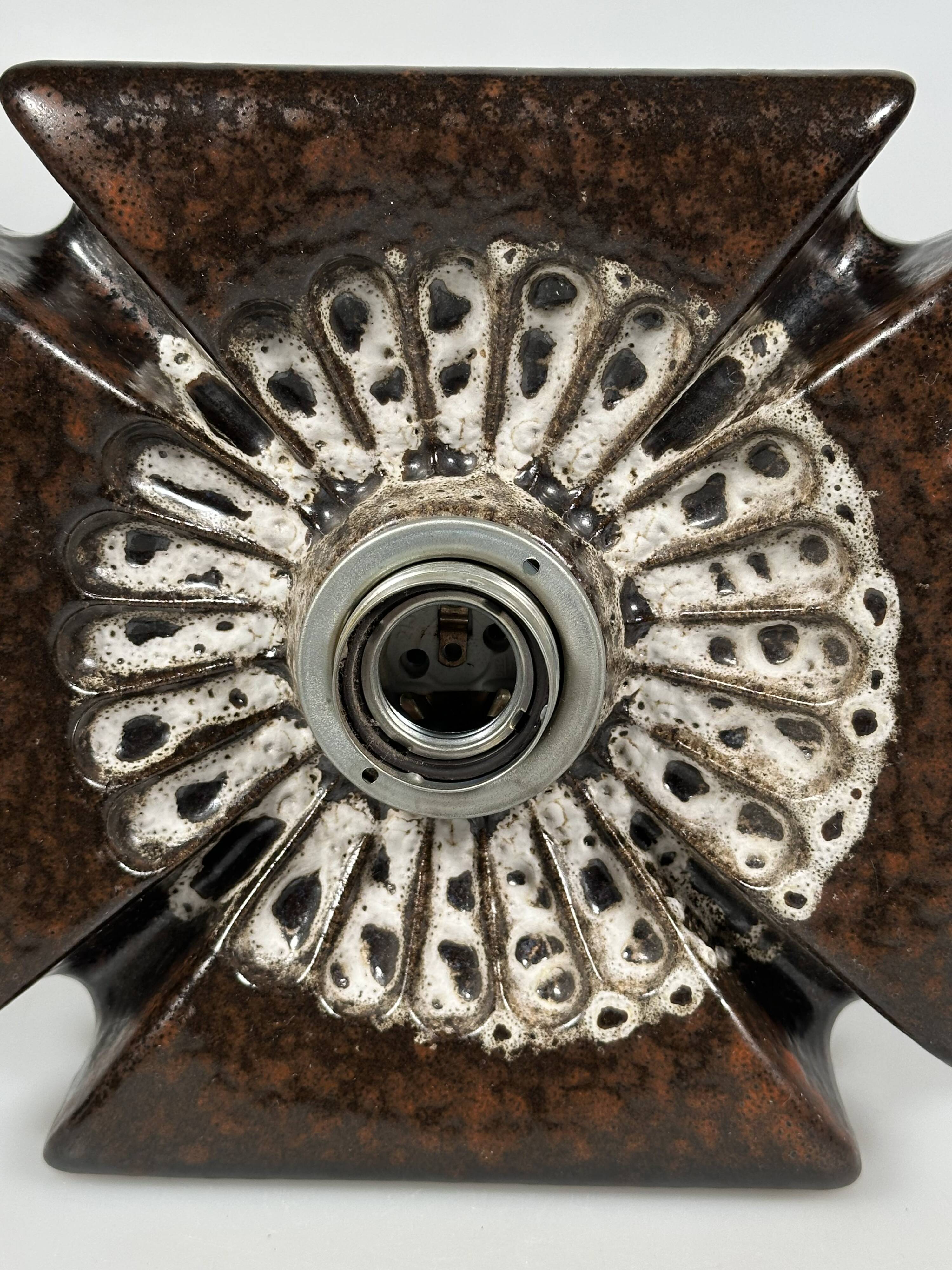 1960s/70s Ceramic Wall Lamp, Mid-Century Wall Sconce, Space Age Design