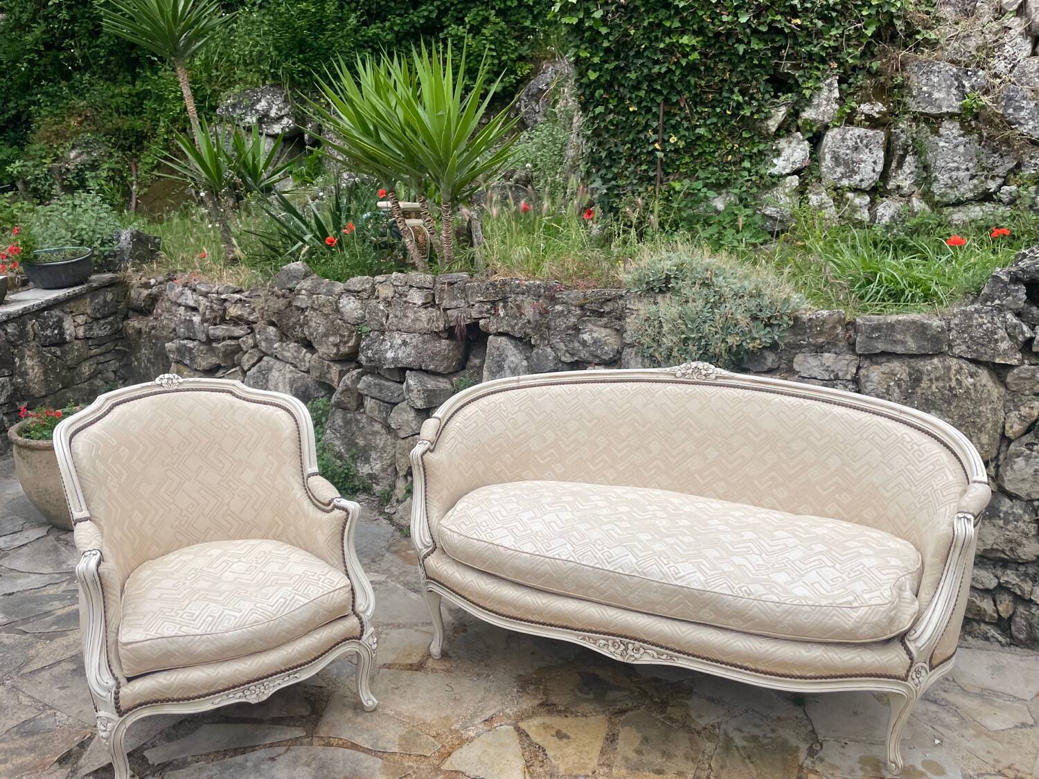 Louis XV style living room furniture from the 19th century