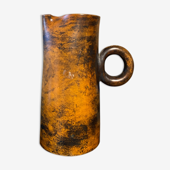 Orange pitcher in ceramic Jacques Blin