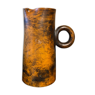 Orange pitcher in ceramic Jacques Blin