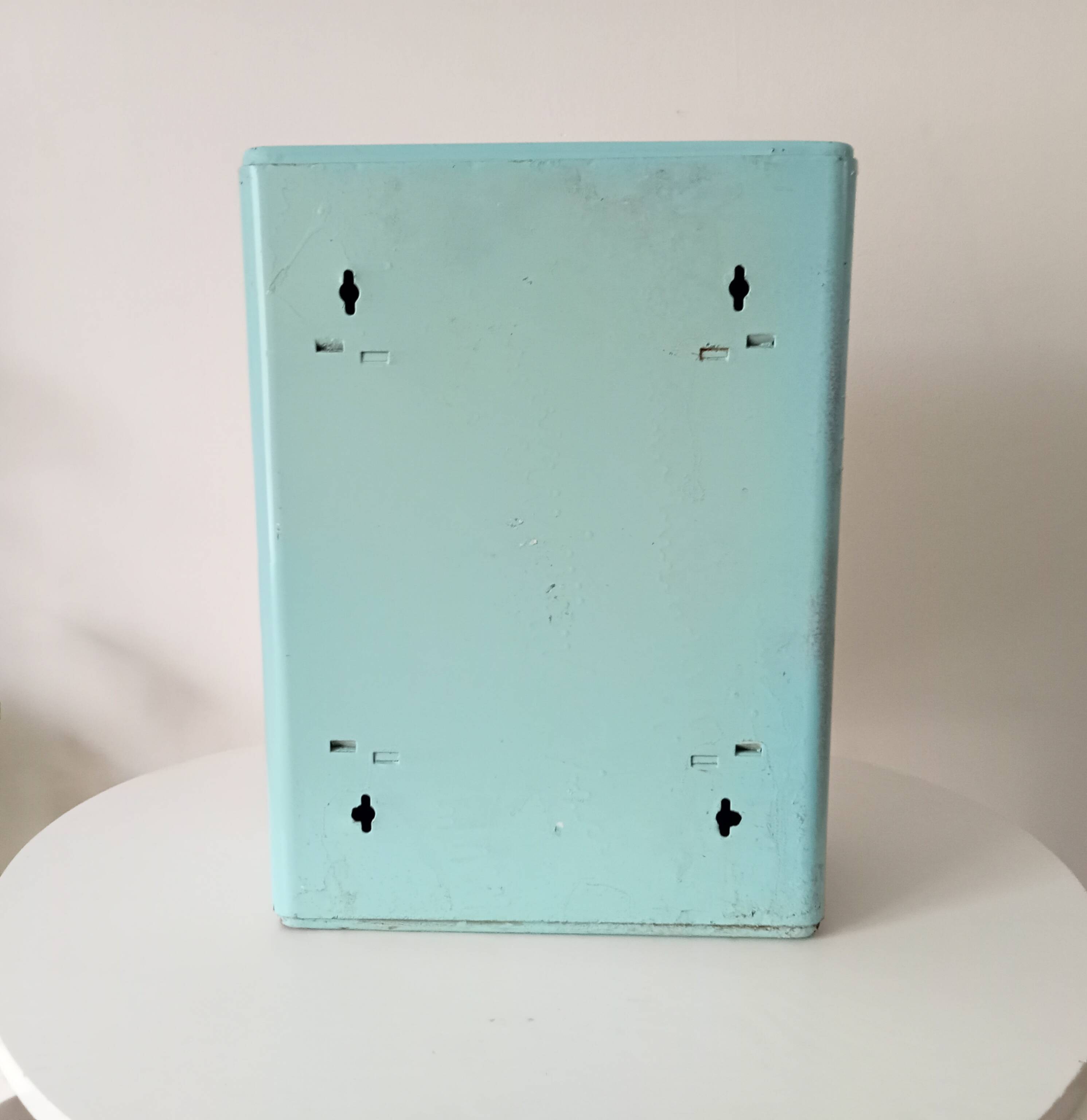 Vintage metal medicine cabinet from the 1950s