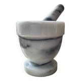 Carrara marble mortar and pestle