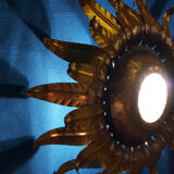 Wall light or sun ceiling with a foliage motif, in a Florentine style
