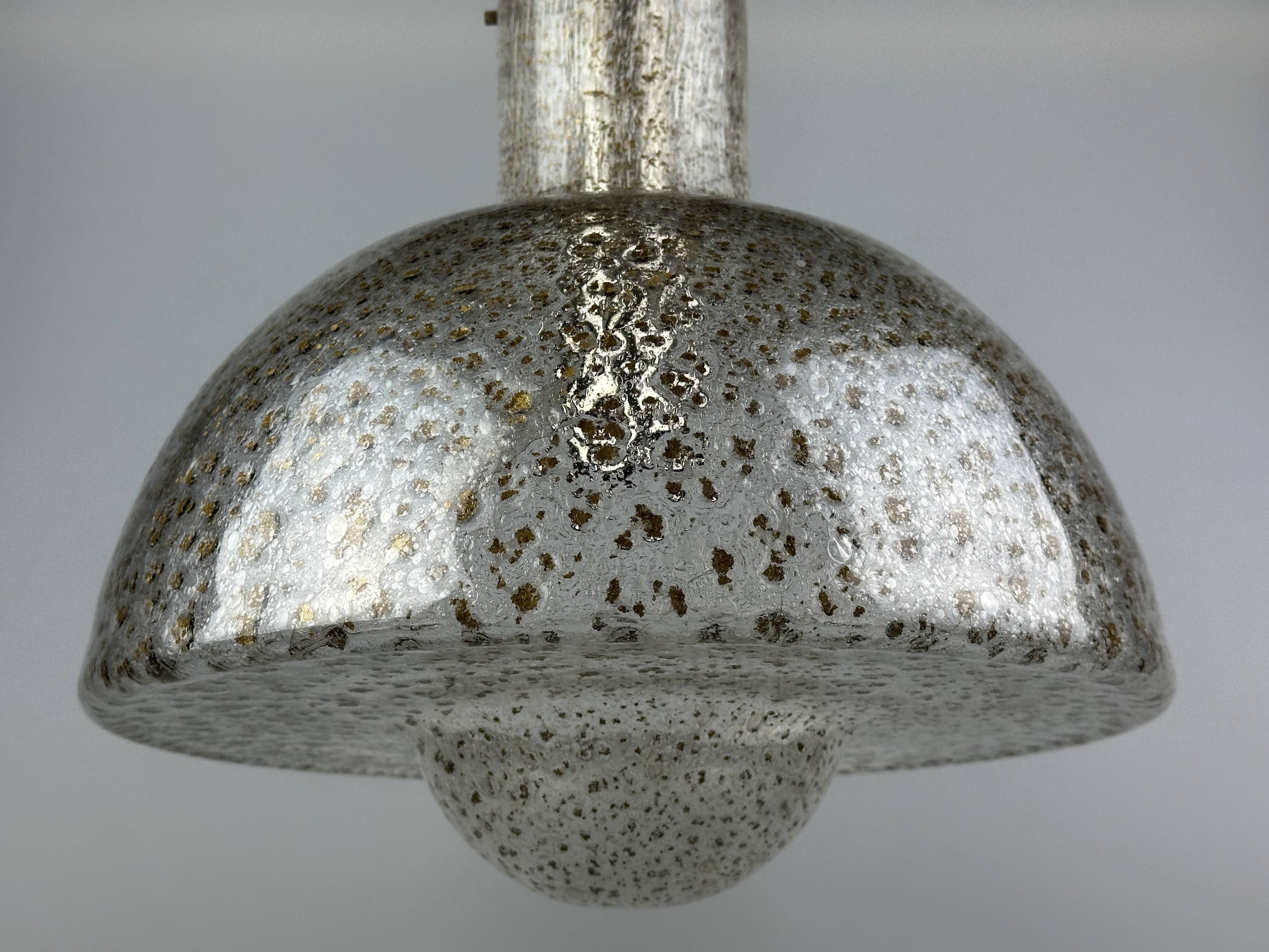 60s 70s ceiling lamp hanging lamp by Temde Leuchten glass space age design