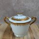 Antique sugar bowl in Limoges porcelain – elegant gold decoration