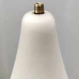 White Opaline Glass and Black Iron Floor Lamp by Stilnovo, Italy