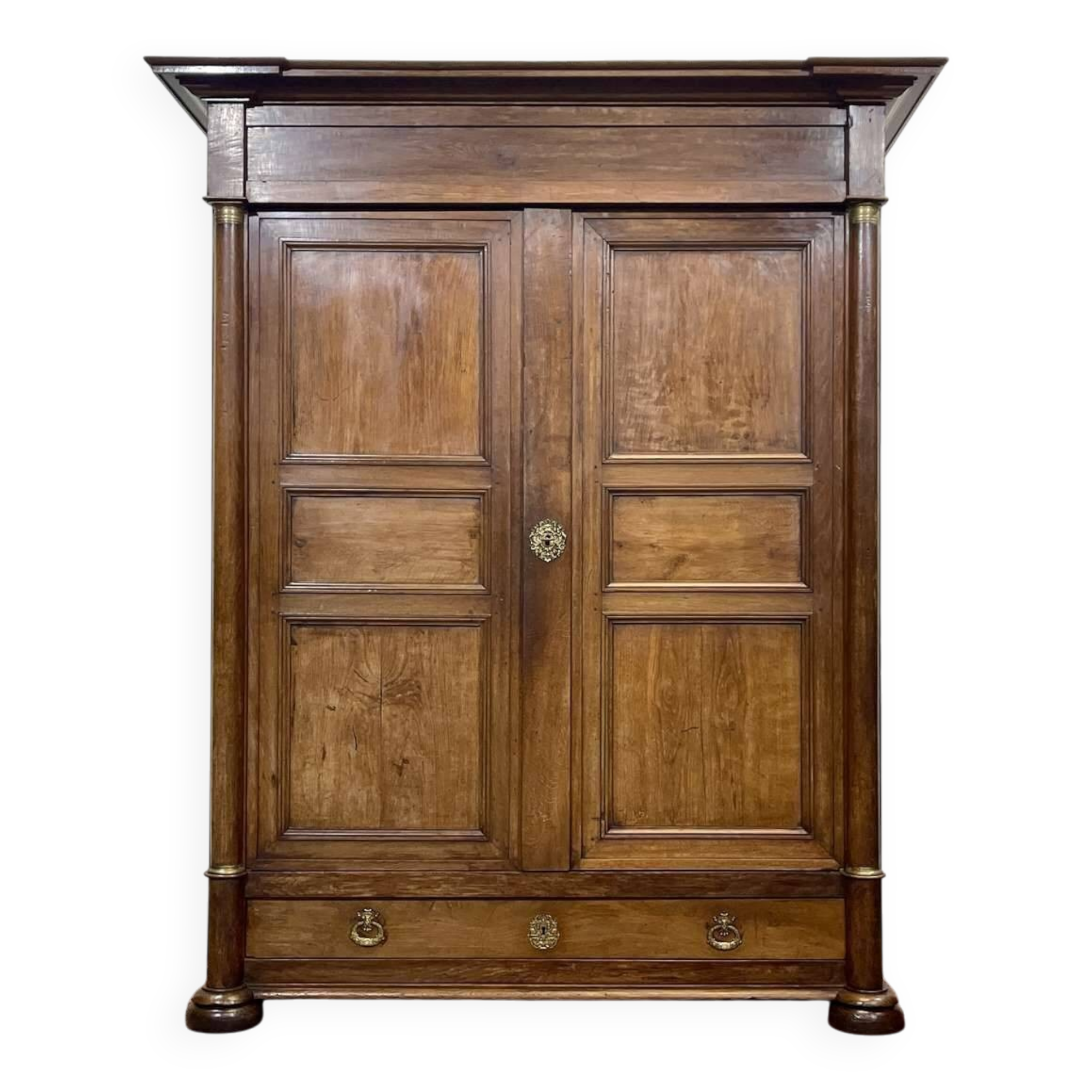 Empire wardrobe from the early 19th century in oak.