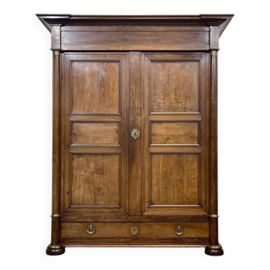 Armoire penderie Empire début XIXème en chêne