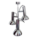 Chrome metal 3-spot chandelier from the 1970s.