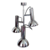 Chrome metal 3-spot chandelier from the 1970s.