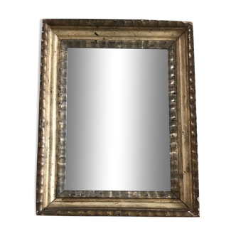 Miroir ancien en  bois doré