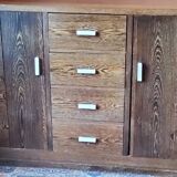 Art Deco style sideboard in palm wood