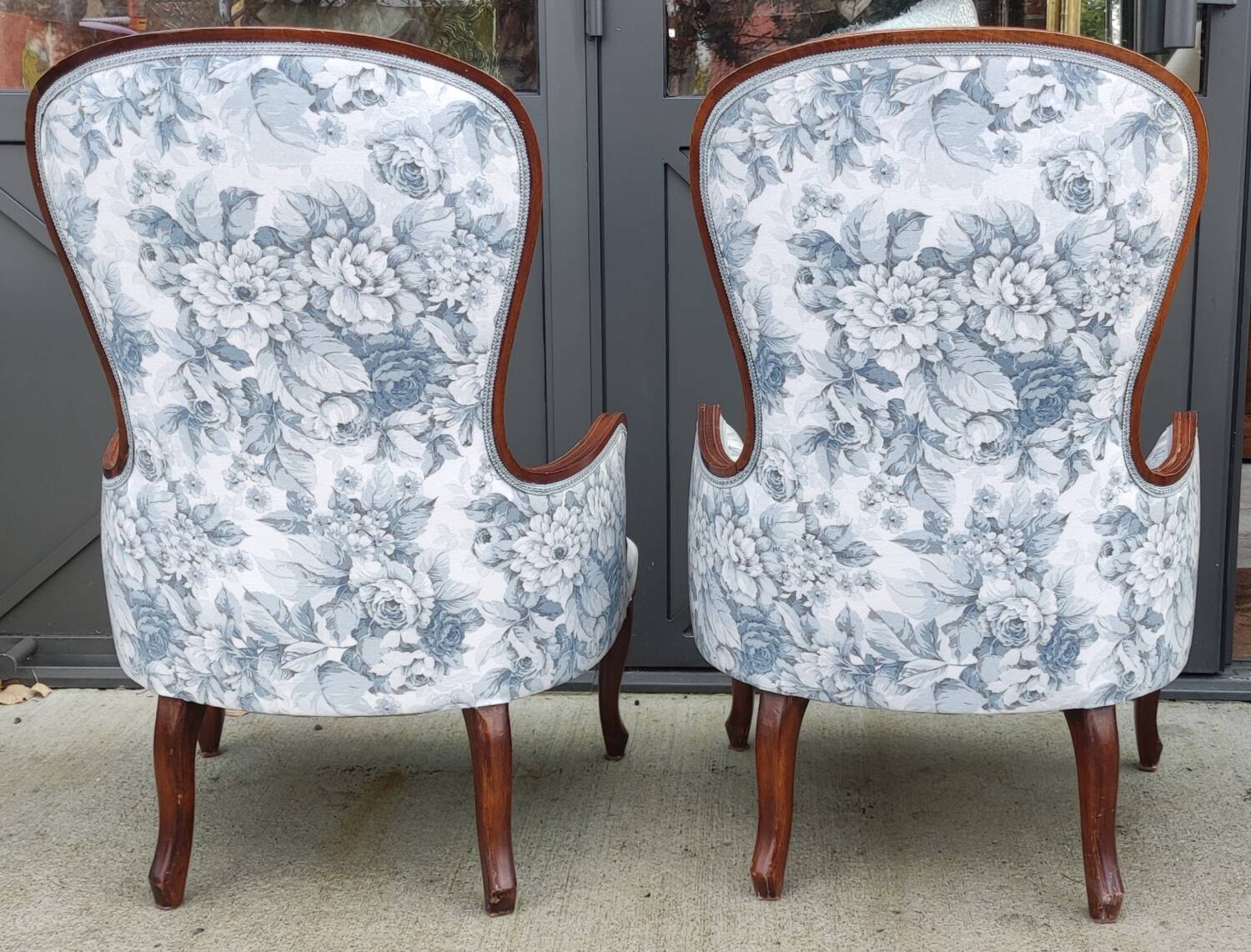 Old Pair of Louis Philippe Bergère Armchairs